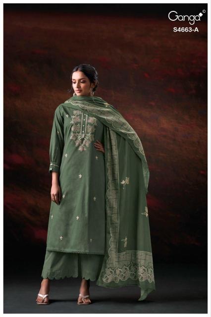 Ganga liyara 4663 wholesale ladies dress material suppliers in surat  - wholesale export